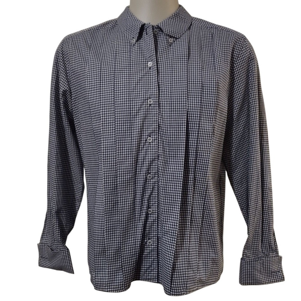 Jones New York Shirt Women's Size 14‎ Pleated Long  Sleeve  Button Down Collared